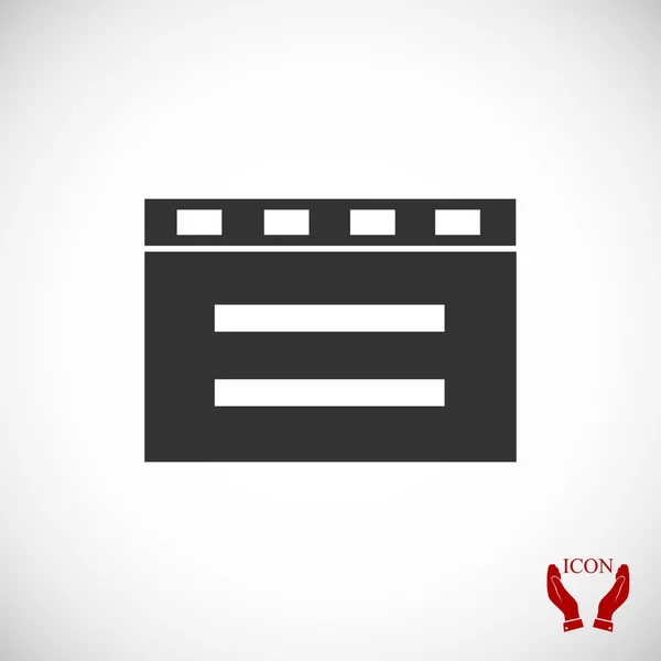 Cine clapper icono — Archivo Imágenes Vectoriales