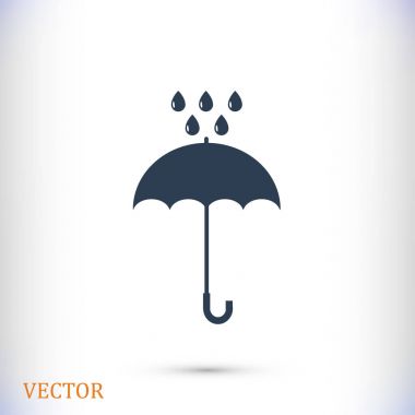 Şemsiye Düz Simgesi