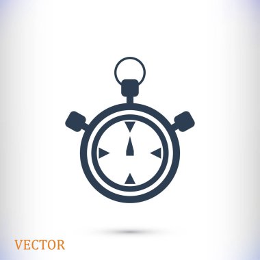 Stopwatch Düz Simgesi