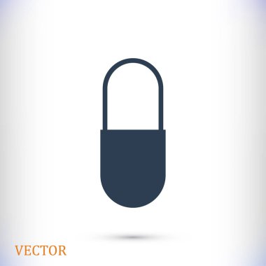 Kapsül düz simgesi