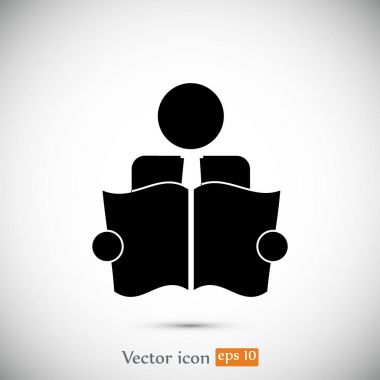 kitap okuyucu işareti simgesi