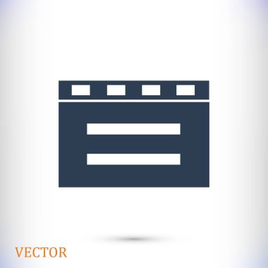 sinema clapper simgesi