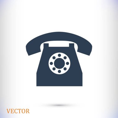Telefon Düz Simgesi