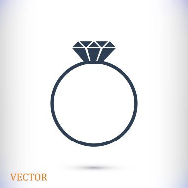 Yüzük düz simgesi