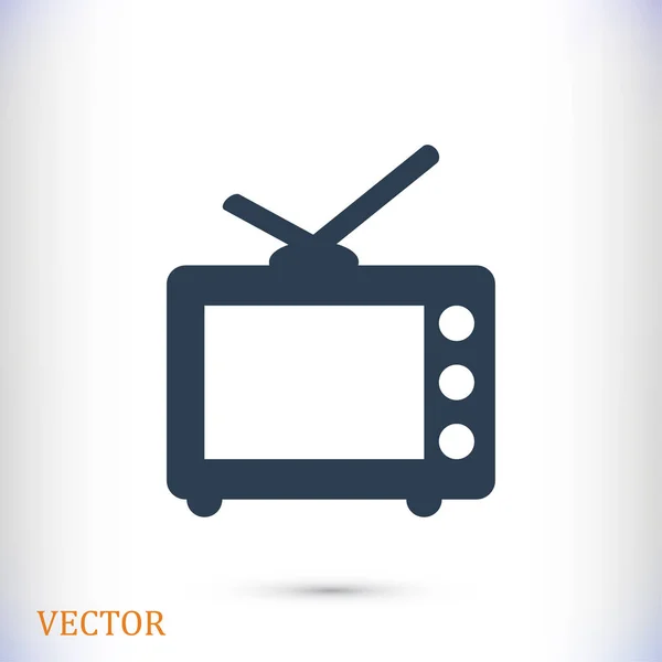 Icono plano de TV — Archivo Imágenes Vectoriales