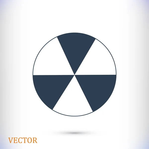 Icône de signe radioactif — Image vectorielle