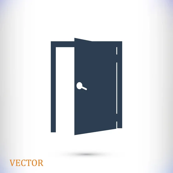 Ícone de porta plana — Vetor de Stock