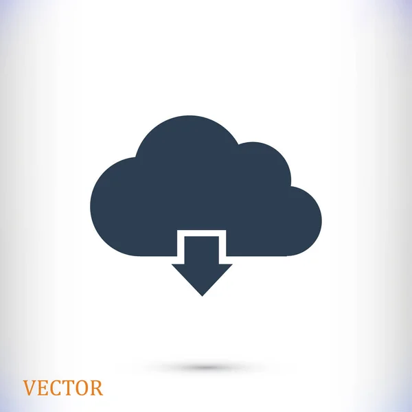 Ícone plano de nuvem — Vetor de Stock