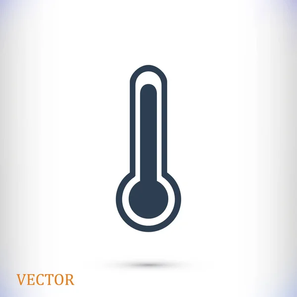 Termómetro icono plano — Vector de stock