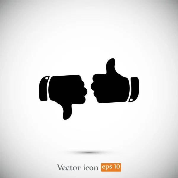 Pulgares hacia arriba icono de signo — Vector de stock