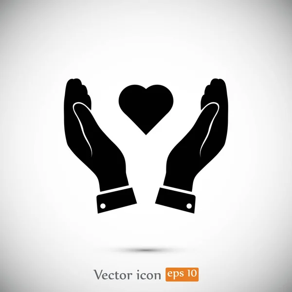 Icono plano de mano — Vector de stock