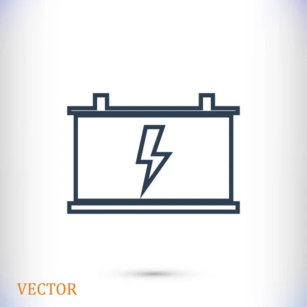 Icono plano de batería — Vector de stock