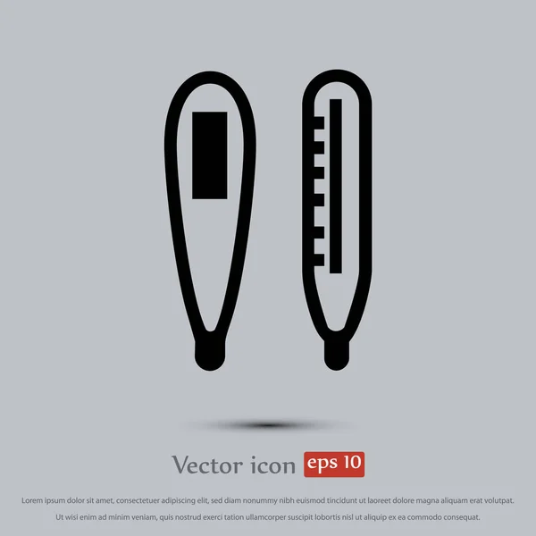 Thermometer flat icon — Stock Vector