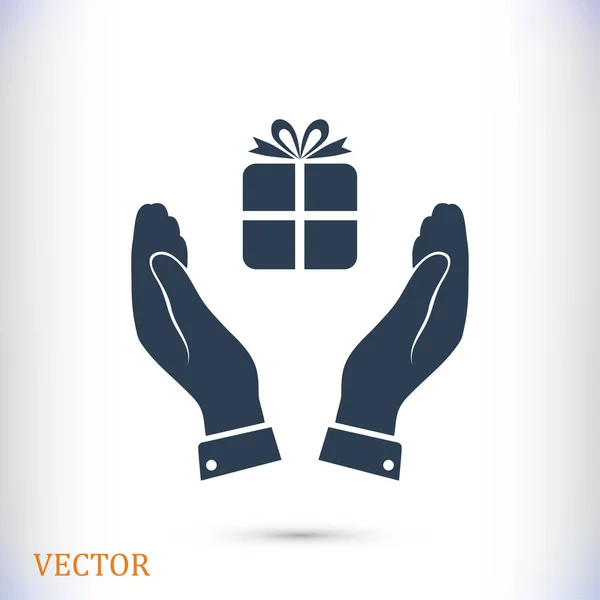 Pictografía del icono del regalo — Vector de stock