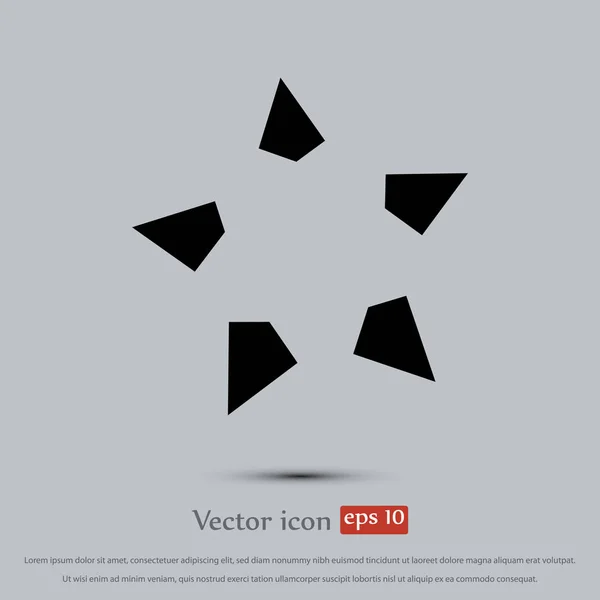 Star-Flach-Ikone — Stockvektor