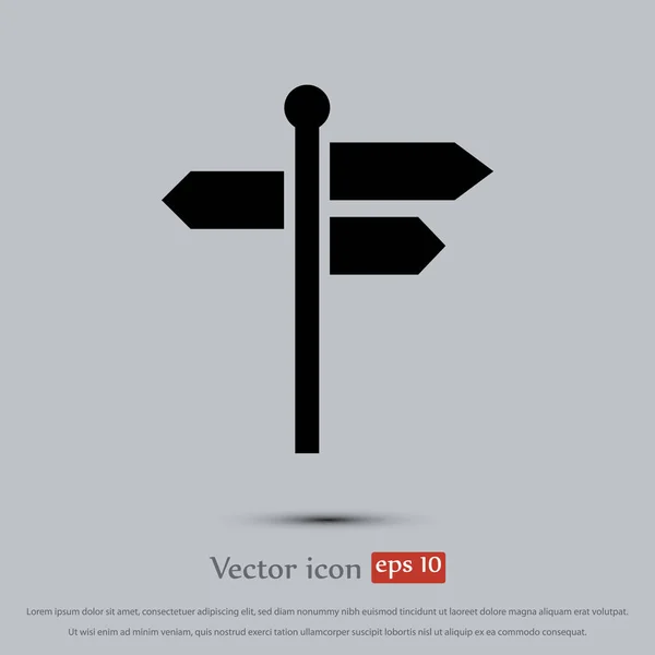 Wegweiser flaches Symbol — Stockvektor