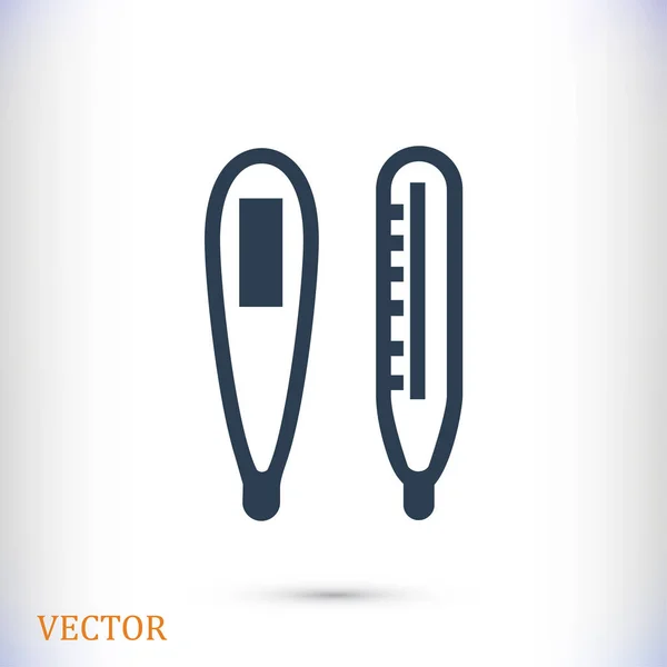 Thermomètre icône plate — Image vectorielle