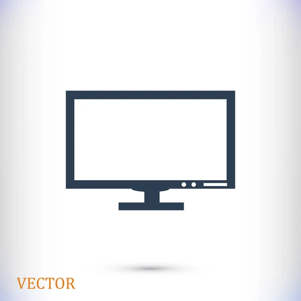 Computer flat icon — Stock Vector