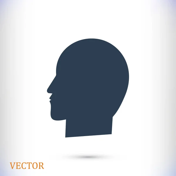 Плоская икона головы — стоковый вектор