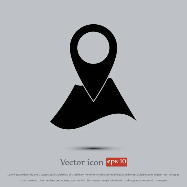 Pin auf der Karte Symbol — Stockvektor