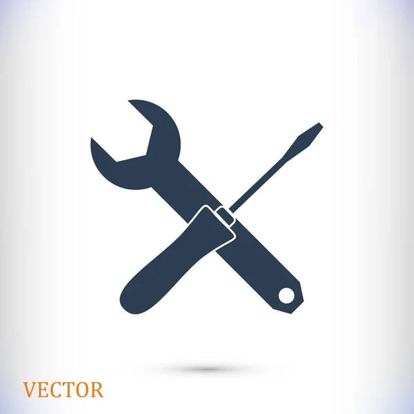 Wrench and screwdriver icon — Stock Vector