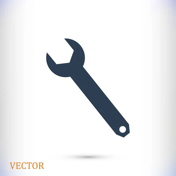 Wrench flat icon — Stock Vector