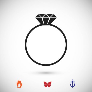 Yüzük düz simgesi