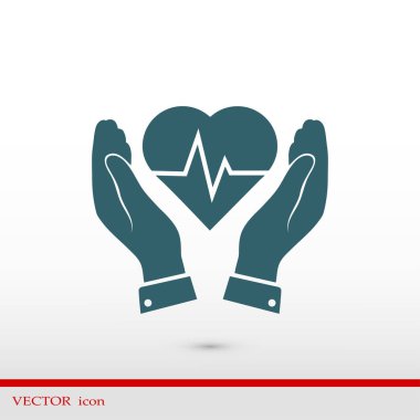 Kalp ve el simgesi