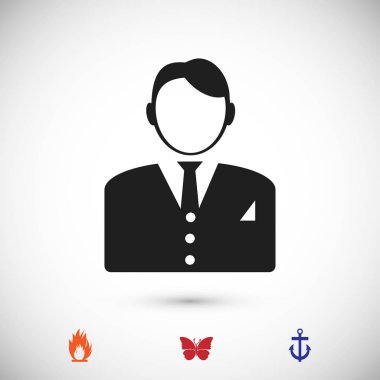 İşadamı Düz Simge