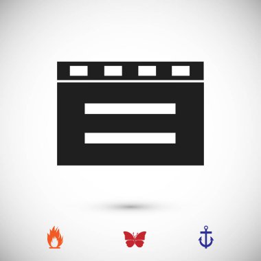 sinema clapper simgesi