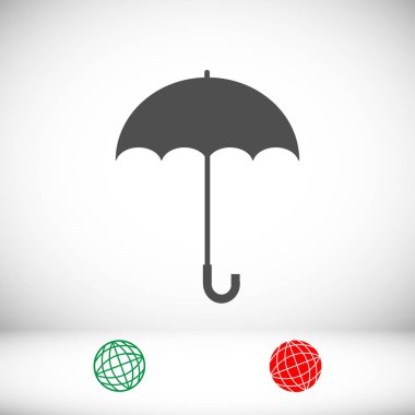 Şemsiye Düz Simgesi