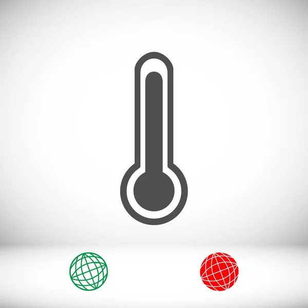 Thermometer flat icon — Stock Vector