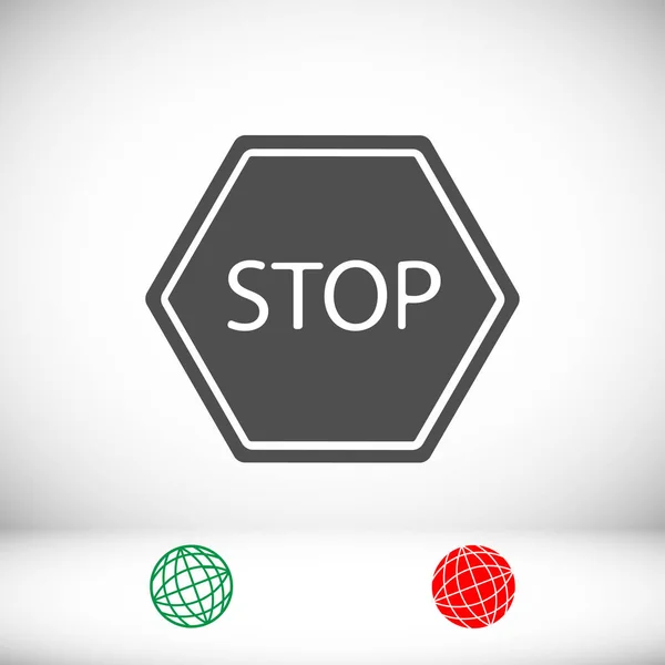 Stop icono de signo — Vector de stock