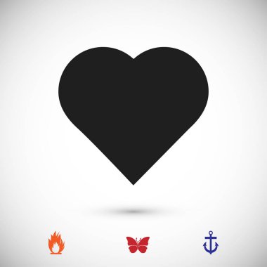 kalp düz simgesi