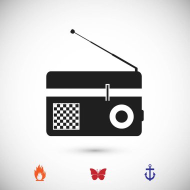 radyo düz simgesi