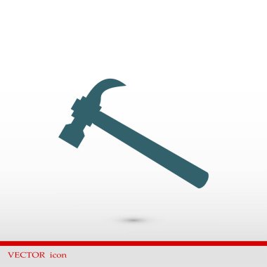 Çekiç düz simgesi