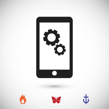 Akıllı Telefon Düz Simgesi