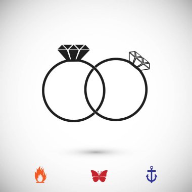 Yüzük düz simgesi