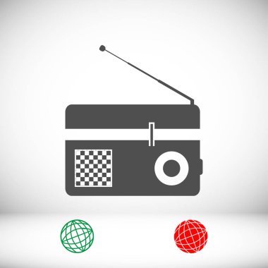 radyo düz simgesi