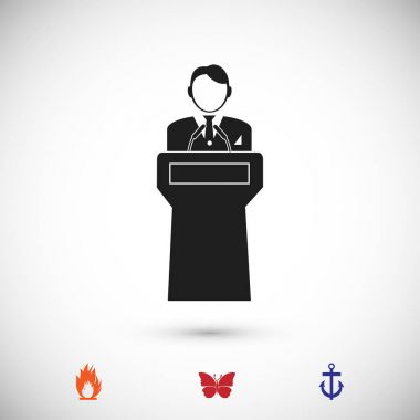  Hoparlör standlar podyum arkasında