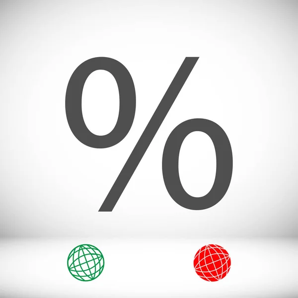 Ícone sinal percentual —  Vetores de Stock