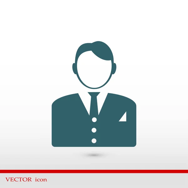 Businessman flat icon — Stock Vector