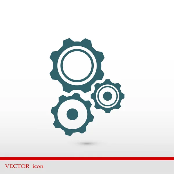 Gear flat icon — Stock Vector