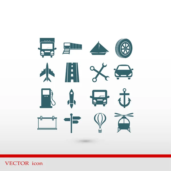 Conjunto de iconos de transporte — Vector de stock