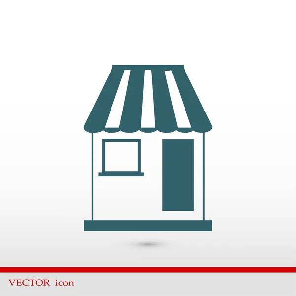 Tienda icono plano — Vector de stock