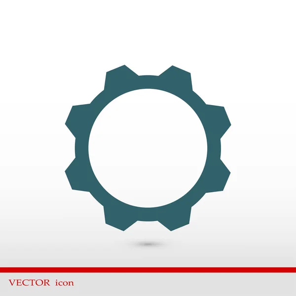 Gear flat icon — Stock Vector