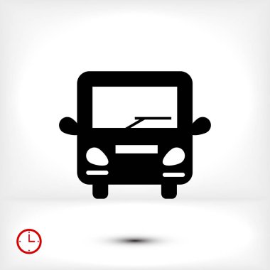 Otobüs Düz Simgesi