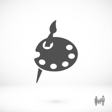 boya paleti ve fırça simgesi