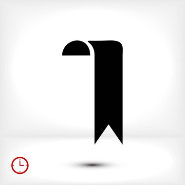 Kurdele düz simgesi