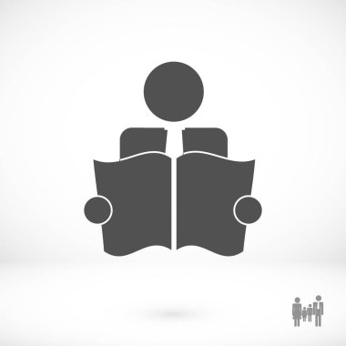 kitap okuyucu işareti simgesi 